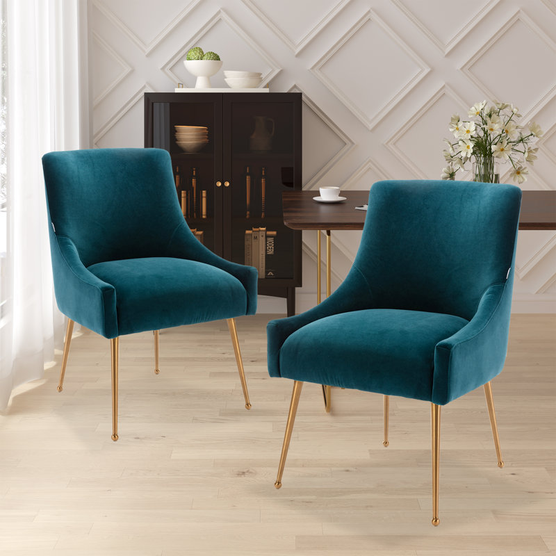 Willa Arlo Interiors Magallanes Velvet Upholstered Side Chair Reviews Wayfair